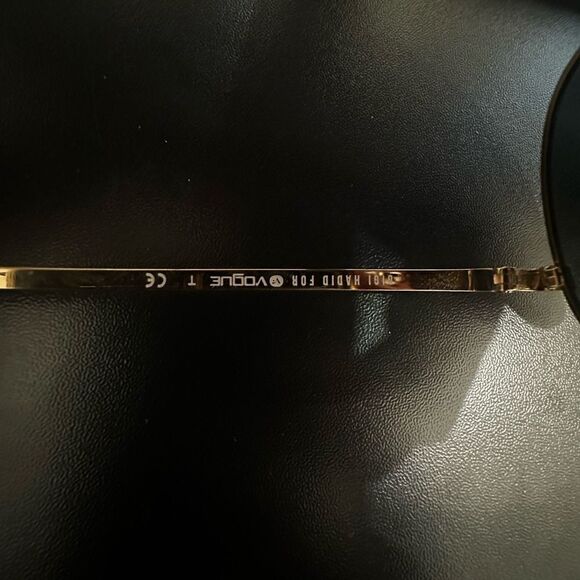 Vogue Black and Gold Aviator Sunglasses - Gigi Hadid Collab Vogue - Picture 3 of 4